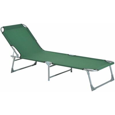 Sillón Plegable de Camping Outsunny - Ajustable, Portátil, Verde Sillón Plegable de Camping Outsunny - Ajustable, Portátil, Verde