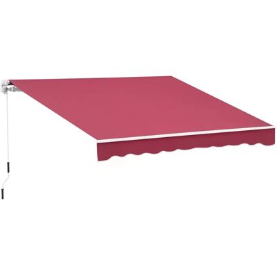Toldo Retráctil de Aluminio Outsunny - 395x245 cm - Rojo Toldo Retráctil de Aluminio Outsunny - 395x245 cm - Rojo
