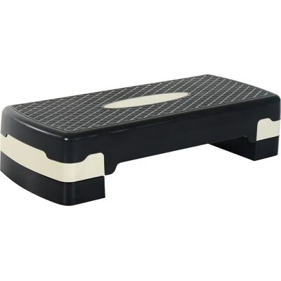 Homcom Plataforma de Step Aeróbico Ajustable - 150kg - Negro, Gris Homcom Plataforma de Step Aeróbico Ajustable - 150kg - Negro, Gris