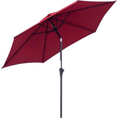 Sombrilla de jardín Outsunny 2.7m Reclinable Protección UV Sombrilla de jardín Outsunny 2.7m Reclinable Protección UV