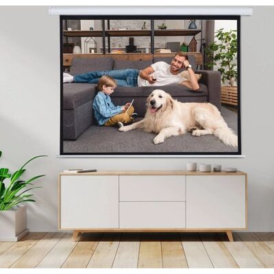 Homcom Draagbare Elektrische Projectiescherm 84" 4:3 Homcom Draagbare Elektrische Projectiescherm 84" 4:3