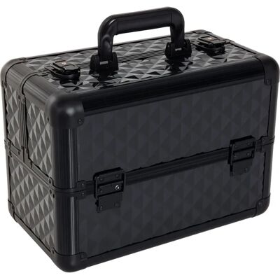 Maletín de Maquillaje Homcom Portátil - 4 Niveles, Cerradura Maletín de Maquillaje Homcom Portátil - 4 Niveles, Cerradura
