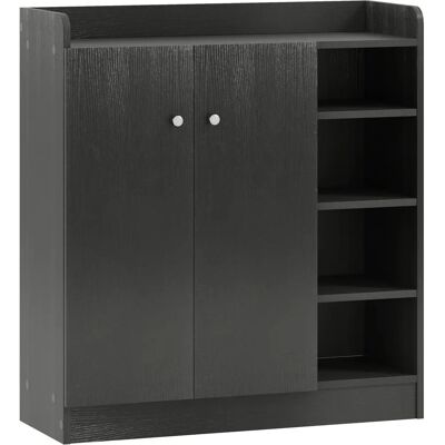 Homcom Modelo 02-0622 - Armário para Sapatos, Preto, Prateleiras Ajustáveis Homcom Modelo 02-0622 - Armário para Sapatos, Preto, Prateleiras Ajustáveis