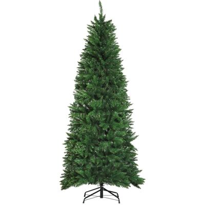 Árbol de Navidad Artificial Homcom 210cm Estrecho con Base Árbol de Navidad Artificial Homcom 210cm Estrecho con Base