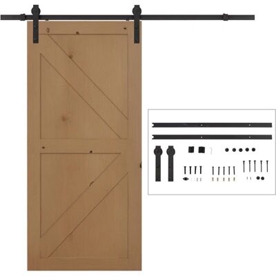 Kit de herrajes para puertas correderas Homcom - Estilo rústico para puertas de madera Kit de herrajes para puertas correderas Homcom - Estilo rústico para puertas de madera