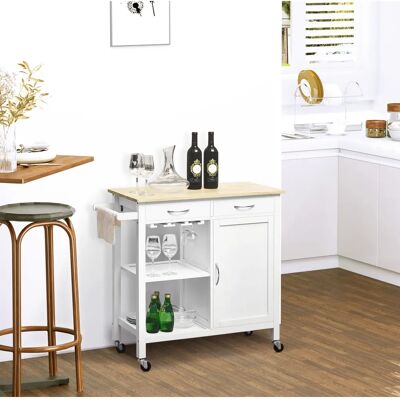 Homcom Carro de Cocina Multiusos - Carrito de Almacenamiento Homcom Carro de Cocina Multiusos - Carrito de Almacenamiento