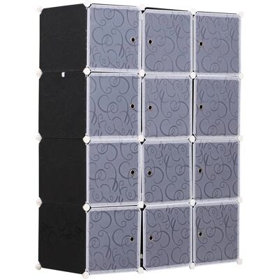 Armario Modular de Plástico Homcom 12 Cubos - Organizador Armario Modular de Plástico Homcom 12 Cubos - Organizador