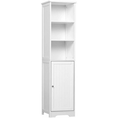 Armario de almacenamiento de baño Kleankin - Columna de pared de 5 niveles Blanco Armario de almacenamiento de baño Kleankin - Columna de pared de 5 niveles Blanco