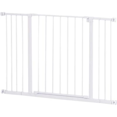 Barrière de Sécurité pour Animaux PawHut Porte Métallique Ajustable Blanc 76-107cm - Publicité Barrière de Sécurité pour Animaux PawHut Porte Métallique Ajustable Blanc 76-107cm - Publicité