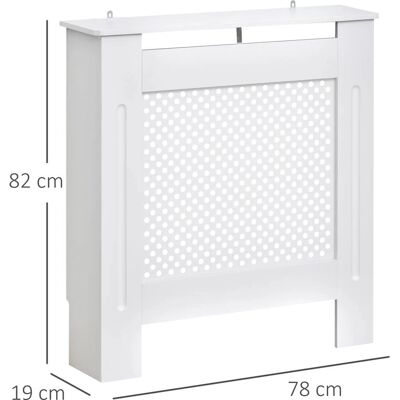 Cubierta de Radiador Homcom MDF Blanco - Estante de Pared Moderno - Cubierta de Radiador Cubierta de Radiador Homcom MDF Blanco - Estante de Pared Moderno - Cubierta de Radiador