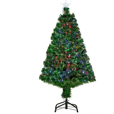 Árvore de Natal artificial Homcom 120cm com 130 ramos - Verde Árvore de Natal artificial Homcom 120cm com 130 ramos - Verde
