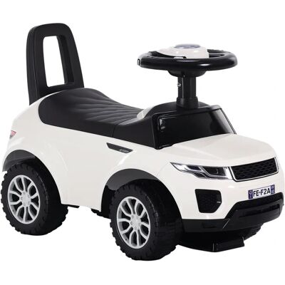 Homcom Coche infantil quad blanco con bocina y almacenamiento Homcom Coche infantil quad blanco con bocina y almacenamiento