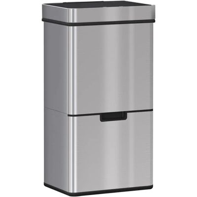 Homcom Cubo de Basura Sensor 72L - Papelera Automática Acero Homcom Cubo de Basura Sensor 72L - Papelera Automática Acero
