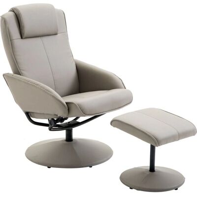 Sillón Relax Homcom Gris con Reposapiés - Muebles Relajantes Sillón Relax Homcom Gris con Reposapiés - Muebles Relajantes