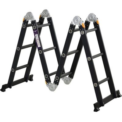Homcom Escalera Multiusos Plegable - 5 en 1 Ligera de Aluminio Homcom Escalera Multiusos Plegable - 5 en 1 Ligera de Aluminio