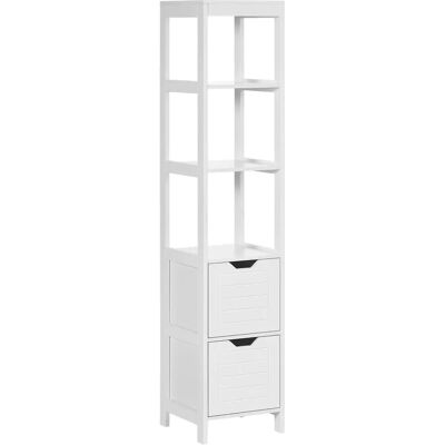 Armario compacto de baño Kleankin - 3 estantes, 2 cajones Armario compacto de baño Kleankin - 3 estantes, 2 cajones
