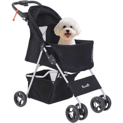 PawHut Cochecito para Mascotas Plegable - Carrito para Perros con Toldo - Acero Oxford - 75x46x94 cm PawHut Cochecito para Mascotas Plegable - Carrito para Perros con Toldo - Acero Oxford - 75x46x94 cm