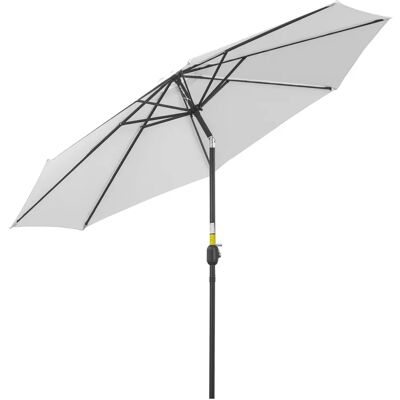 Sombrilla de jardín Outsunny Ø295x250 cm con manivela y poste ajustable Sombrilla de jardín Outsunny Ø295x250 cm con manivela y poste ajustable