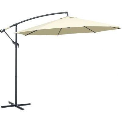 Sombrilla de Jardín Outsunny Ø300x250 cm Beige - Sombrilla de Jardín Sombrilla de Jardín Outsunny Ø300x250 cm Beige - Sombrilla de Jardín