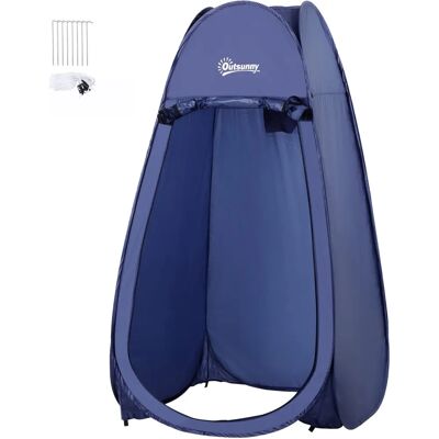 Tienda de Privacidad de Camping Turquesa Outsunny 100x100x185 cm Tienda de Privacidad de Camping Turquesa Outsunny 100x100x185 cm