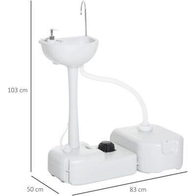 Outsunny Fregadero Portátil - Camping con Tanques y Dispensador Outsunny Fregadero Portátil - Camping con Tanques y Dispensador