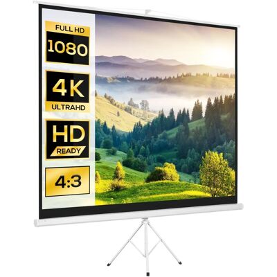 Pantalla de Proyector HOMCOM 120 Pulgadas Plegable Trípode Blanco Pantalla de Proyector HOMCOM 120 Pulgadas Plegable Trípode Blanco