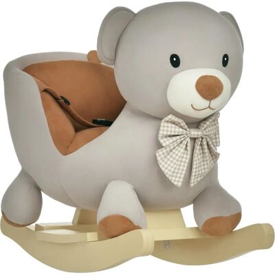 Cavallo a Dondolo per Bambini - Orso di Peluche Morbido - Sicurezza - 18-36 Mesi Cavallo a Dondolo per Bambini - Orso di Peluche Morbido - Sicurezza - 18-36 Mesi