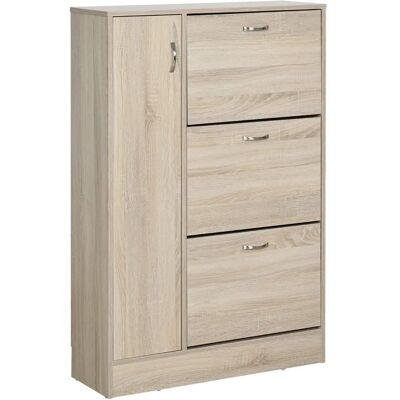 Armario para Zapatos Homcom - Estantes Ajustables en 2 Niveles para 12 Pares - Acabado en Madera Armario para Zapatos Homcom - Estantes Ajustables en 2 Niveles para 12 Pares - Acabado en Madera