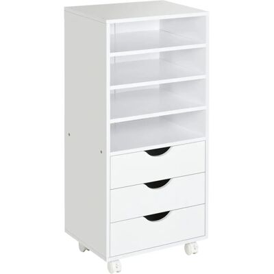 Vinsetto Armario de almacenamiento para oficina - 3 cajones blancos Vinsetto Armario de almacenamiento para oficina - 3 cajones blancos