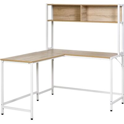 Escritorio en Forma de L con Estantes Homcom - Oficina o Estudio Escritorio en Forma de L con Estantes Homcom - Oficina o Estudio