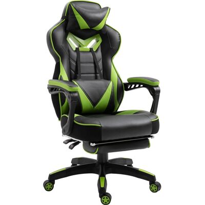 Silla de Oficina Ergonómica Vinsetto - Ajustable y Reclinable - Negro y Verde Silla de Oficina Ergonómica Vinsetto - Ajustable y Reclinable - Negro y Verde