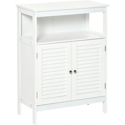 Armario de Baño Kleankin - Blanco, 60x30x81,6cm, Almacenamiento Moderno Armario de Baño Kleankin - Blanco, 60x30x81,6cm, Almacenamiento Moderno