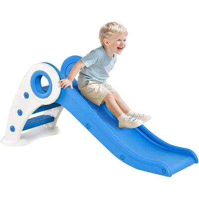 Homcom Tobogán Infantil - 120x50x56cm - Azul - Equipo de Juego Seguro para Niños Homcom Tobogán Infantil - 120x50x56cm - Azul - Equipo de Juego Seguro para Niños