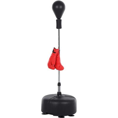 HOMCOM Saco de Boxeo de Pie Ajustable - Resistente a Impactos, 136-154cm, Negro HOMCOM Saco de Boxeo de Pie Ajustable - Resistente a Impactos, 136-154cm, Negro