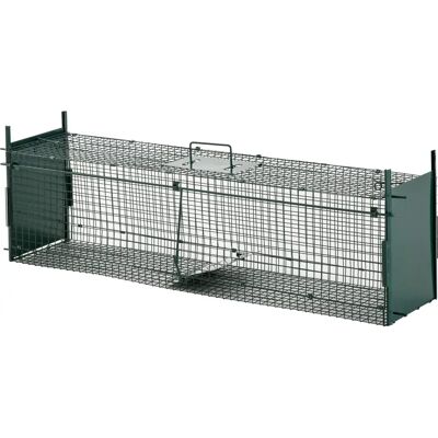 Cage Piège pour Animaux PawHut - Métal Résistant avec 2 Portes et Poignée - Publicité Cage Piège pour Animaux PawHut - Métal Résistant avec 2 Portes et Poignée - Publicité