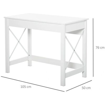 Homcom Scrivania Moderna Bianca - 105x50x76 cm Homcom Scrivania Moderna Bianca - 105x50x76 cm