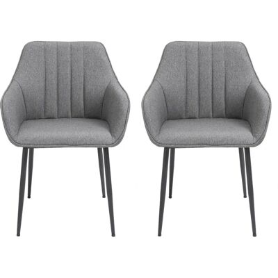 Homcom - Pack de 2 Sillas de Comedor Tapizadas en Lino - Estables y Elegantes Homcom - Pack de 2 Sillas de Comedor Tapizadas en Lino - Estables y Elegantes