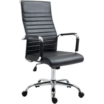 Silla de Oficina Ergonómica Vinsetto Giratoria Ajustable Negra Silla de Oficina Ergonómica Vinsetto Giratoria Ajustable Negra