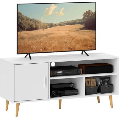 HOMCOM Blanco Mueble de TV 120x40x55cm - Estilo Nórdico Moderno HOMCOM Blanco Mueble de TV 120x40x55cm - Estilo Nórdico Moderno