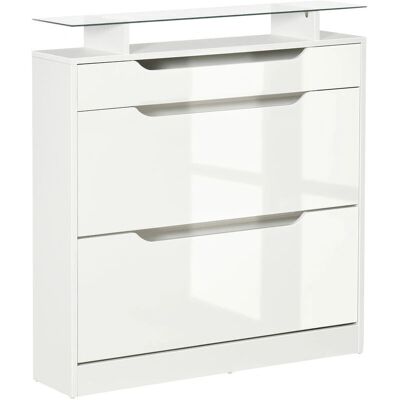 Homcom Armario Zapatero Blanco 2 Puertas 16 Pares Moderno Compacto Homcom Armario Zapatero Blanco 2 Puertas 16 Pares Moderno Compacto