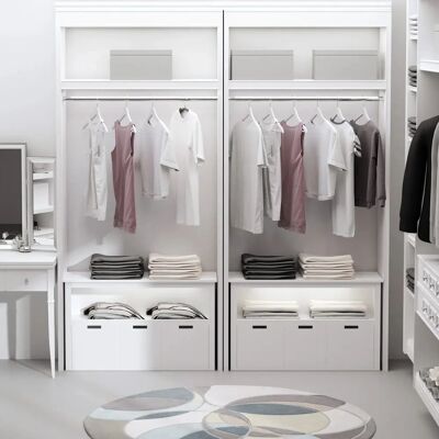 Aparador Blanco Homcom con Cajones y Estante Abierto - Mueble de Almacenamiento Aparador Blanco Homcom con Cajones y Estante Abierto - Mueble de Almacenamiento