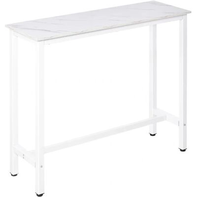 Homcom Mesa de Bar Moderna Efecto Mármol Melamina 120x40x100cm Homcom Mesa de Bar Moderna Efecto Mármol Melamina 120x40x100cm