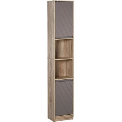 Homcom Armario Alto para Baño con 2 Puertas - Almacenaje que Ahorrar Espacio Homcom Armario Alto para Baño con 2 Puertas - Almacenaje que Ahorrar Espacio