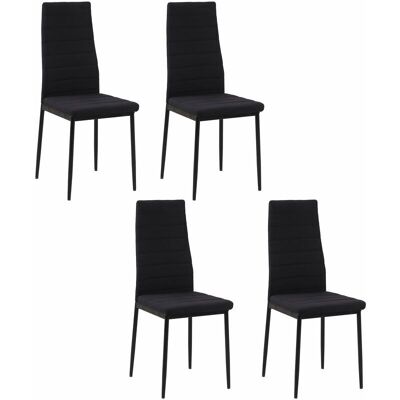 Homcom Negro 4 Sillas Comedor Estilo Moderno Minimalista Homcom Negro 4 Sillas Comedor Estilo Moderno Minimalista
