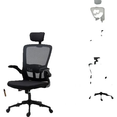 Vinsetto Krzesło biurowe - Ergonomiczne z wysokim oparciem z siatki z regulowanym zagłówkiem - Szare Vinsetto Krzesło biurowe - Ergonomiczne z wysokim oparciem z siatki z regulowanym zagłówkiem - Szare