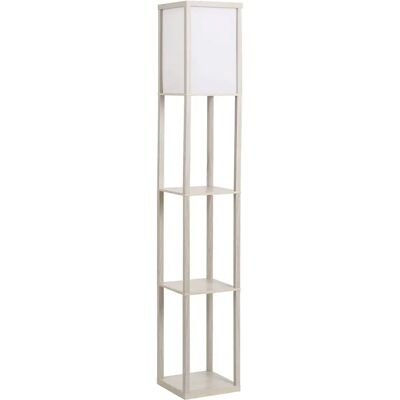 Lámpara de Pie de Madera Homcom con 3 Estantes - Diseño Moderno Lámpara de Pie de Madera Homcom con 3 Estantes - Diseño Moderno