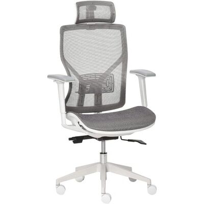 Silla de Oficina Giratoria Ajustable con Reposabrazos y Soporte Lumbar Vinsetto Silla de Oficina Giratoria Ajustable con Reposabrazos y Soporte Lumbar Vinsetto