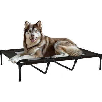 Lit pour chiens Pawhut surélevé avec sac en tissu Oxford - Grand Noir - Publicité Lit pour chiens Pawhut surélevé avec sac en tissu Oxford - Grand Noir - Publicité