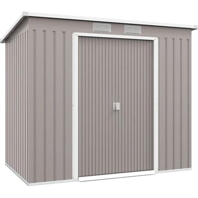 Caseta de jardín Outsunny 213x130x172cm - Almacenamiento exterior Caseta de jardín Outsunny 213x130x172cm - Almacenamiento exterior