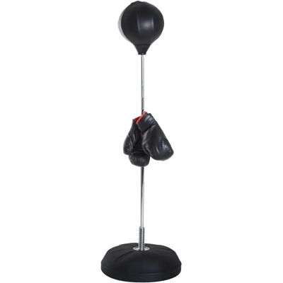 HOMCOM Bolsa de boxeo - Ajustable 126-144cm Cuero sintético negro HOMCOM Bolsa de boxeo - Ajustable 126-144cm Cuero sintético negro
